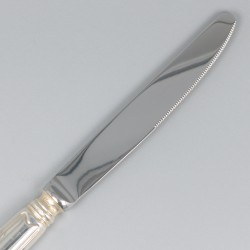Robbe & Beking 6-delige set dessertmessen, model Alt-Faden, zilver.