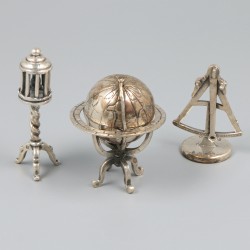 3-delig lot miniaturen zilver.