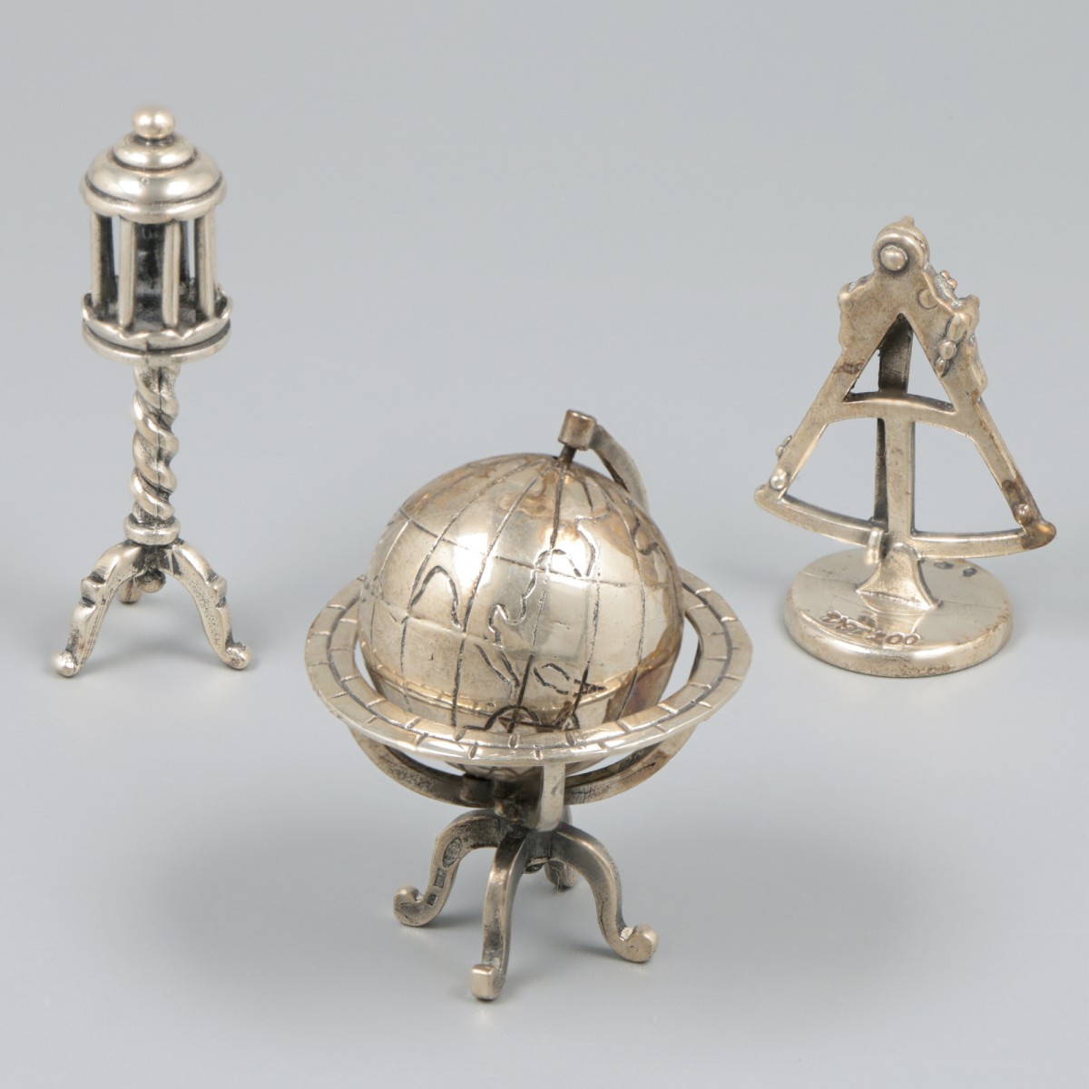3-delig lot miniaturen zilver.