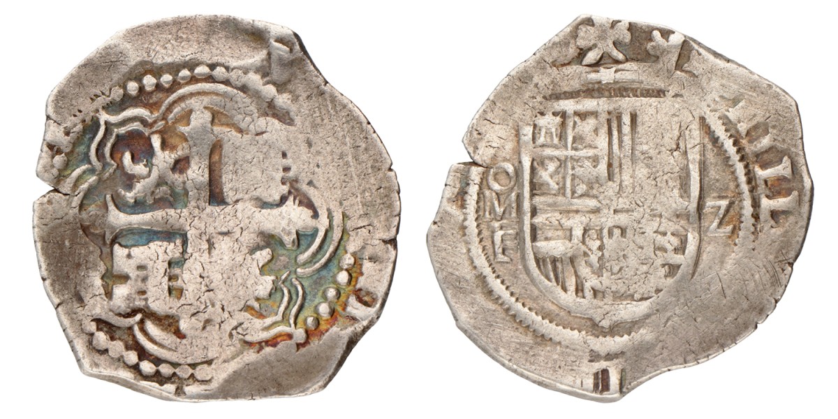 Mexico. Spanish colony. Philips III. Cob of 2 reales. N.D. (1598 - 1621) Mo F.