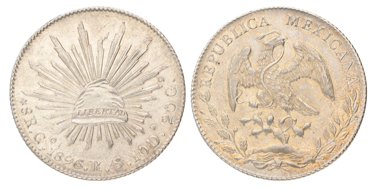 Mexico. Republic. 8 Reales. 1896 R.S.