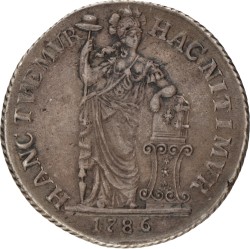 3 gulden. V.O.C. (West-Friesland). 1786. Prachtig -.