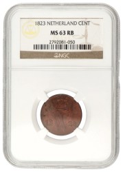 1 cent. Willem I. 1823 U. MS 63 RB