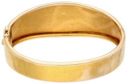 14 kt. Geelgouden antieke neo-etruskische armband met 'karbonkels'.