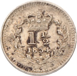 Great Britain. William IV. 3-half pence. 1834.