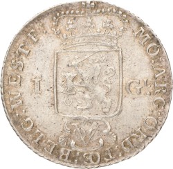1 gulden. V.O.C. (West-Friesland). 1786/65. Zeer Fraai.