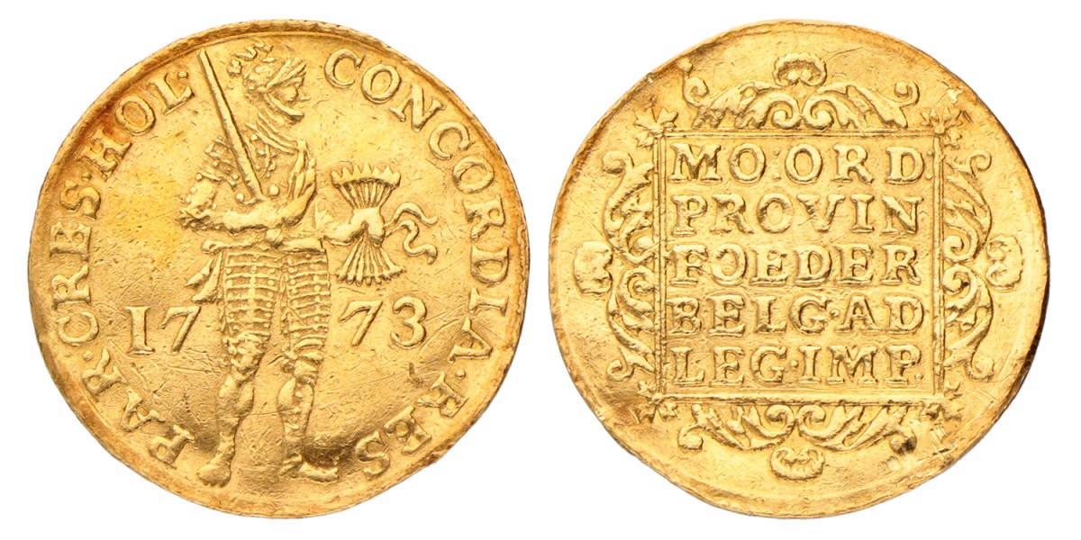 Gouden Dukaat. Holland. 1773. Zeer Fraai +.