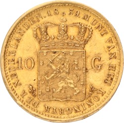 10 gulden. Willem I. 1839. Prachtig.