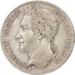 Belgium. Leopold I. 5 Francs. 1849.