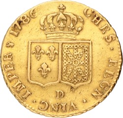 France. Lyon. Louis XVI. 2 Louis d'Or. 1786 D.