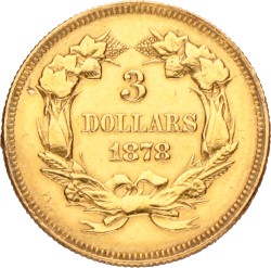 USA. 3 dollar - Indian Princess head. 1878.