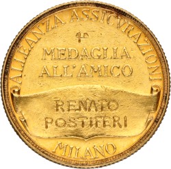 Italy. Milan. N.D. First friendship medal of the Alleanza assicurazioni.