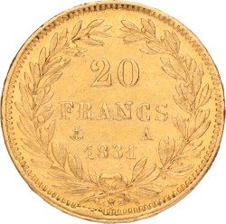 France. Louis Philippe I. 20 Francs. 1831 A.