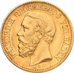 German states. Baden. Friedrich I. 20 Mark. 1894 G.