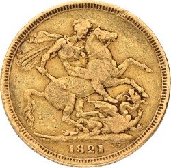 Great Britain. George IV. Sovereign. 1821.