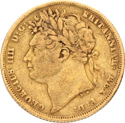 Great Britain. George IV. Sovereign. 1821.