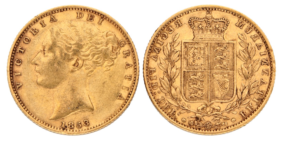 Great Britain. Victoria. Sovereign. 1853.