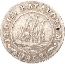 1/8 Gulden. Nederlands-Indië. 1802. Fraai / Zeer Fraai.