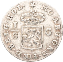 1/8 Gulden. Nederlands-Indië. 1802. Fraai / Zeer Fraai.