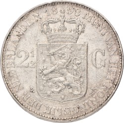 2½ Gulden. Wilhelmina. 1898. Fraai / Zeer Fraai.