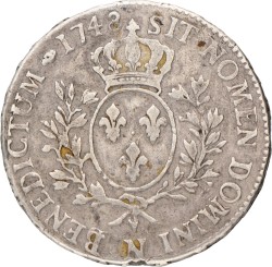 France. Louis XV. Ecu au Bandeau. 1748 N.