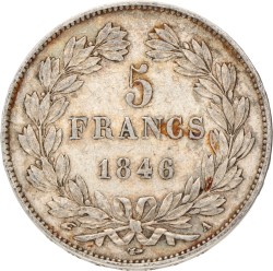 France. Louis Philippe I. 5 Francs. 1846 A.