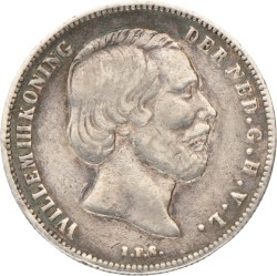 ½ Gulden. Willem III. 1853. Fraai / Zeer Fraai.