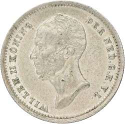 25 Cent. Willem II. 1848. UNC -.