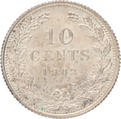 10 Cent. Wilhelmina. 1903. UNC -.