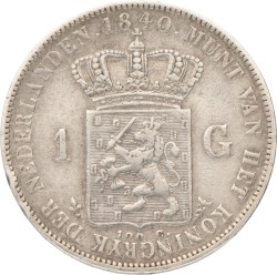 1 Gulden. Willem I. 1840. Zeer Fraai -.