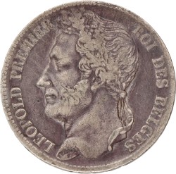 Belgium. Leopold I. 5 Francs. 1832.