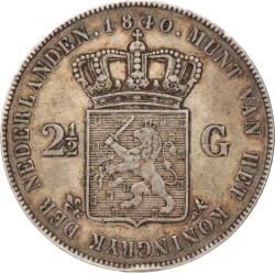 2½ Gulden. Willem I. 1840. Zeer Fraai.