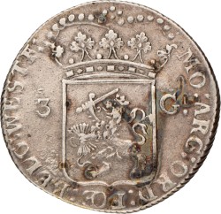 3 gulden - generaliteits. West-Friesland. 1794. Zeer Fraai -.