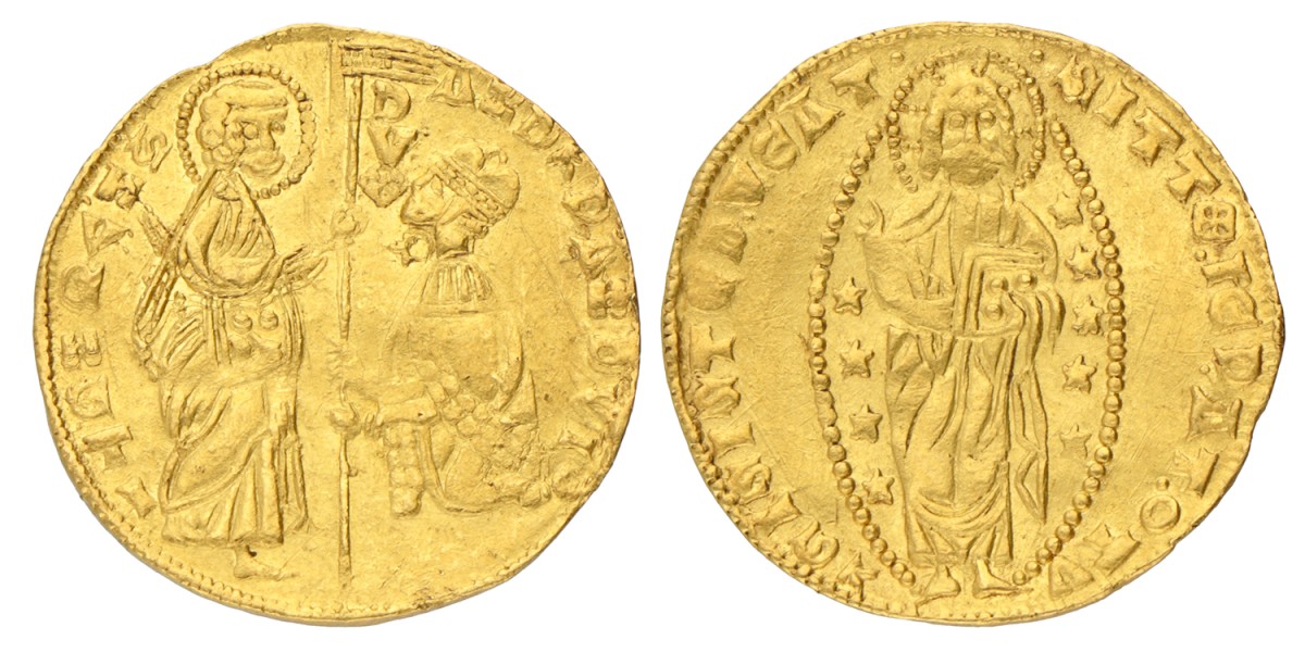 Italian states. Venice. Andres Dandolo . 1 Ducat. N.D. (1343 - 1354).