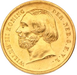 Dubbele gouden Willem (Negotiepenning t.w.v. 20 gulden). Willem III. 1850. UNC -.