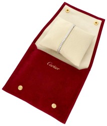 Cartier 'Lanières' 18 kt. witgouden tennisarmband bezet met ca. 1.68 ct. diamant.