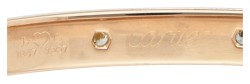 Cartier 'Love' 18 kt. roségouden bangle armband bezet met ca. 0.70 ct. diamant.