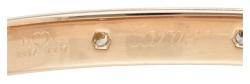 Cartier 'Love' 18 kt. roségouden bangle armband bezet met ca. 0.70 ct. diamant.