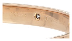 Cartier 'Love' 18 kt. roségouden bangle armband bezet met ca. 0.70 ct. diamant.