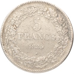 Belgium. Leopold I. 5 Francs. 1835.