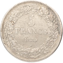 Belgium. Leopold I. 5 Francs. 1835.