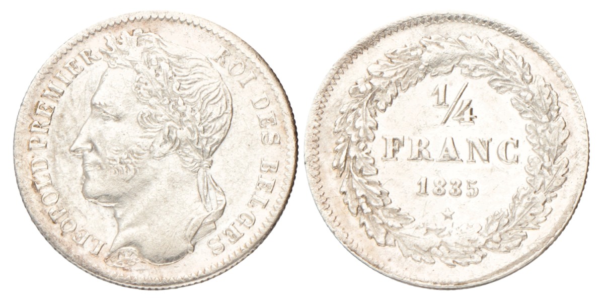 Belgium. Leopold I. ¼ Franc. 1835.