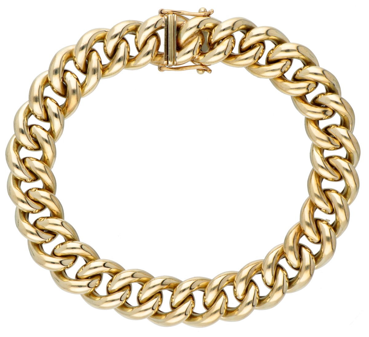 14 kt. Geelgouden Friedrich Binder gourmetschakel armband.