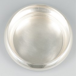 Koektrommel in etui (koninklijk geschenk) zilver.
