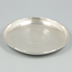 Muntschaal (Hong Kong, Tackhing) zilver.