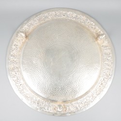 4-delig theeservies, Chinese export (Tu Mao Xing 涂茂興, of JiuJiang, Provincie Guangdong) zilver.