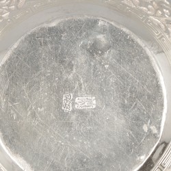 4-delig theeservies, Chinese export (Tu Mao Xing 涂茂興, of JiuJiang, Provincie Guangdong) zilver.