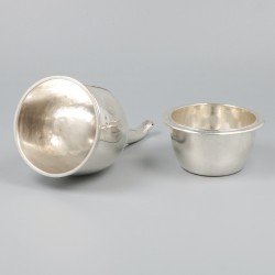 Decanteer- / wijntrechter zilver.