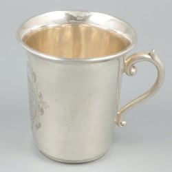 Drinkbeker zilver.