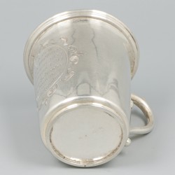 Drinkbeker zilver.
